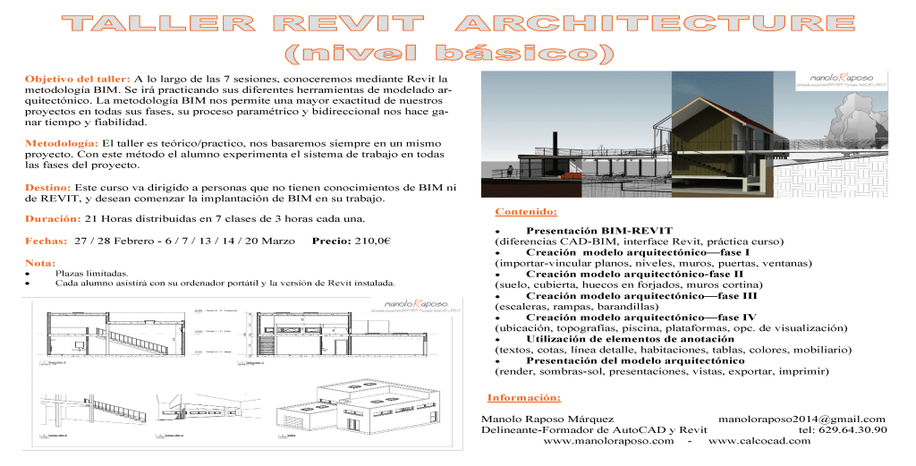Taller REVIT Basico (21h)